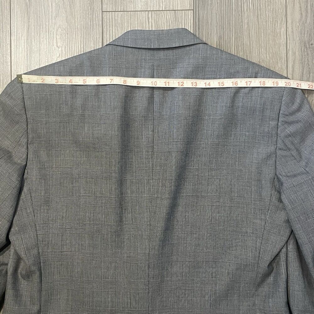 Jos.A.Bank Blazer Men's 44L Wool Plaid Windowpane Single Vent Sports Coat - Picture 10 of 10